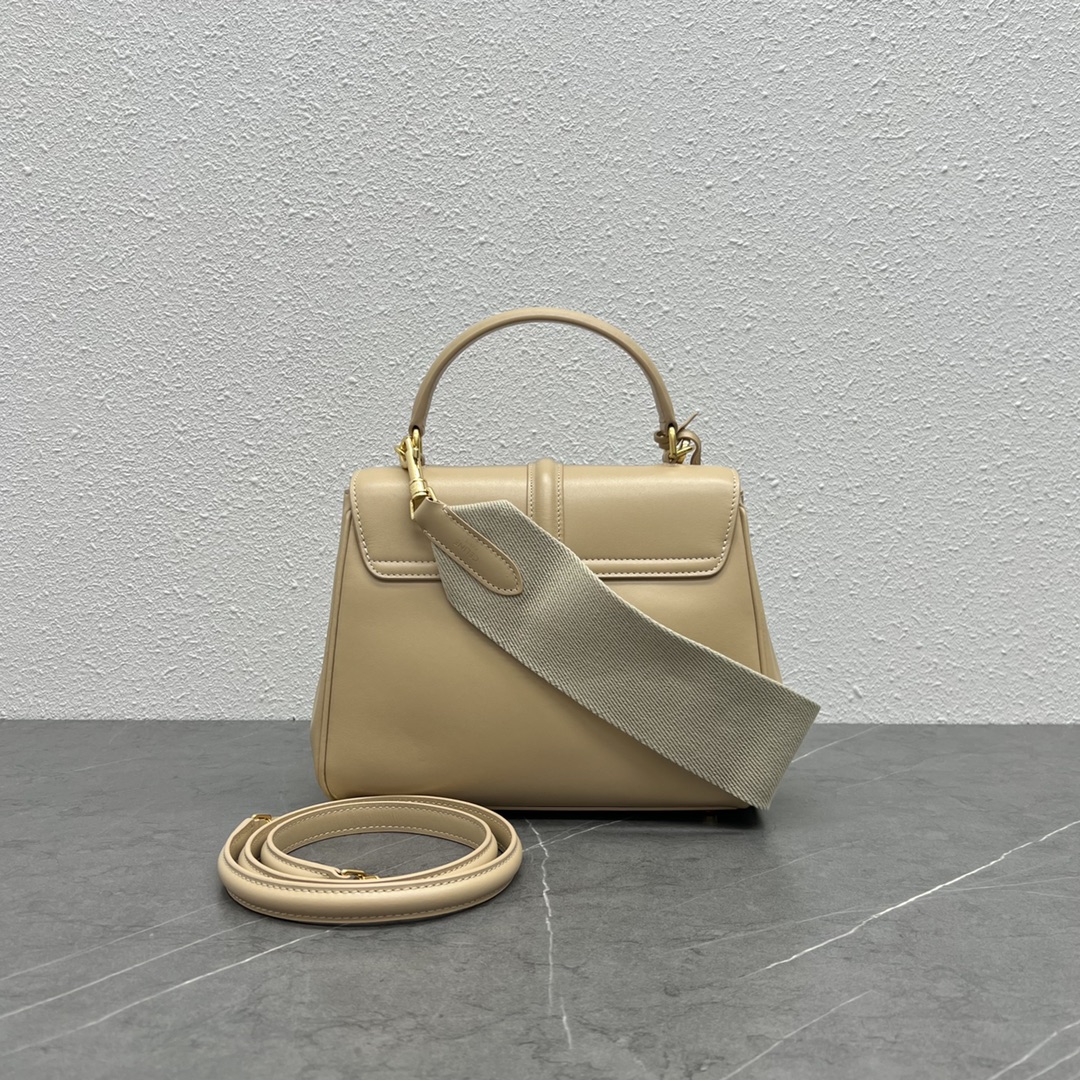 Celine Small 16 Satinated Calfskin Handbag Shoulder Bag Lime White 188003